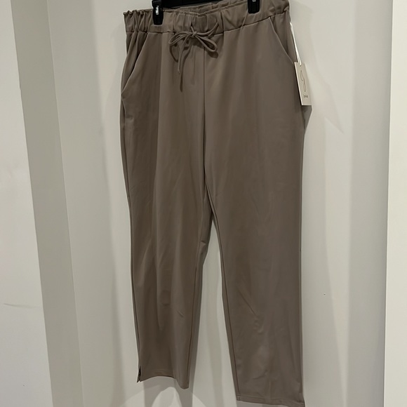 Joie Open Leg Drawstring Tie Waist Pant in a Grey Beige Color NWT Women’s XL - Picture 4 of 8